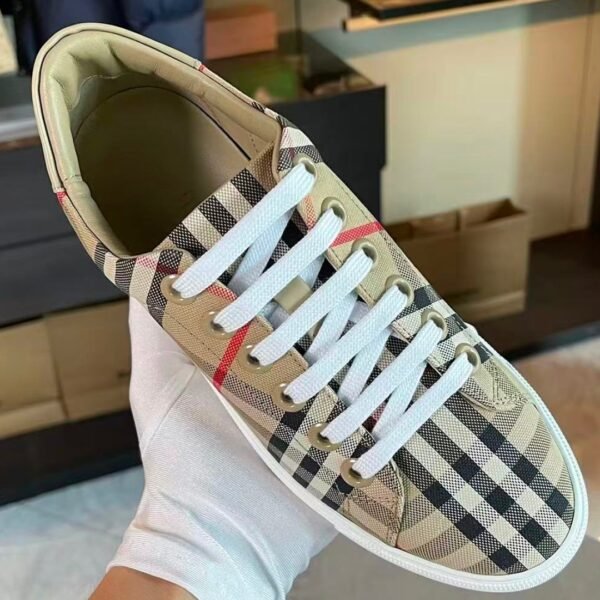 Burberry leather checkered casual sports fashionable board shoes - Image 6